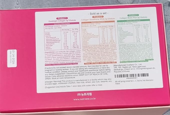 BB LAB Gift Set Low Molecular Korean Collagen Powder Stick Supplement Korean Marine Collagen Fish Collagen Peptides Vitamin C Glycine Fast Absorption