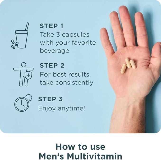 Ancient Nutrition Multivitamin for Men Multi Men's Methylated Vitamin D C E B12 Zinc Magnesium Supports Healthy Immune System and Bone Health 90 Ct