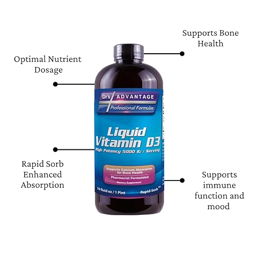 Dr's Advantage Liquid Vitamin D3 5000 IU 16oz.