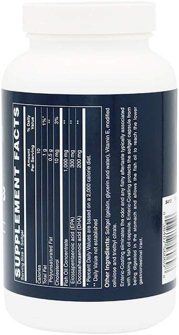 Netrition Enteric-Coated Super Omega-3 EPA + DHA 120 Softgels