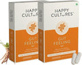 Happy Cultures Gut Feeling Digestion Supplement Probiotics Bacillus Coagulans 4.1 Billion Cfu to Help Bloating Ibs Digestion Clinically Tested - 30 Veg Capsules Pack of 2