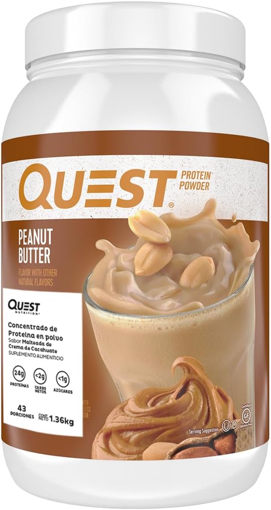 Quest Peanut Butter 23g &amp Salted Caramel 26g Protein Powders Bundle Low Carb Gluten Free 43 &amp 24 Servings