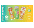 Protein PopPlus 30g Clear RTD Variety Pack 12 fl oz (15 Count) – 0g Sugar Carbonated Sparkling Protein Soda – No Artificial Sweeteners Colors or Flavors
