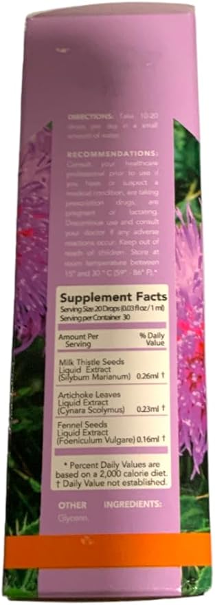Milk Thistle Liver Cleanser Liquid Herbal Extract/Cardo Mariano Extracto Liquido Herbal