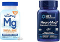 SlowMag Muscle + Heart Magnesium Chloride with Calcium Supplement to Support Muscle Relaxation &amp Life Extension Neuro-mag Magnesium L-threonate Magnesium L-threonate Brain Health Memory