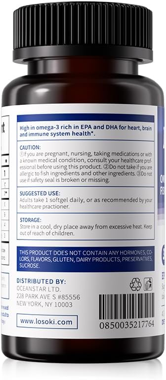 Losoki High Purity rTG Fish Oil Capsules 40 Capsules