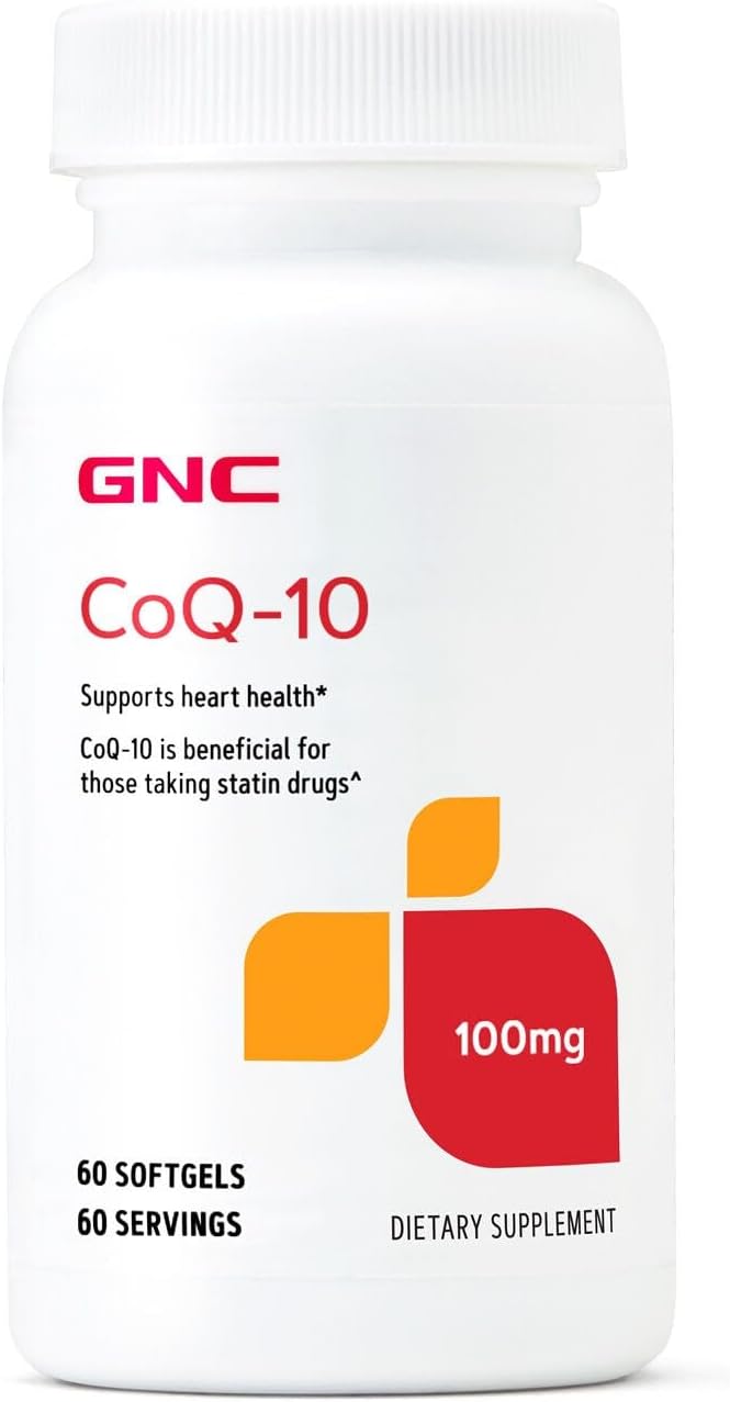 GNC CoQ10 100mg Supplement Supports Heart Health 60 Servings