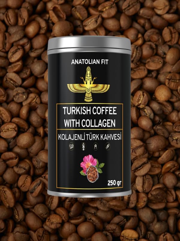 Natural Powder Collagen Coffee for Types 1-5 | Health Boosting Collagen Supplement &amp Anti-Aging Benefits 250 gr 8.82 oz