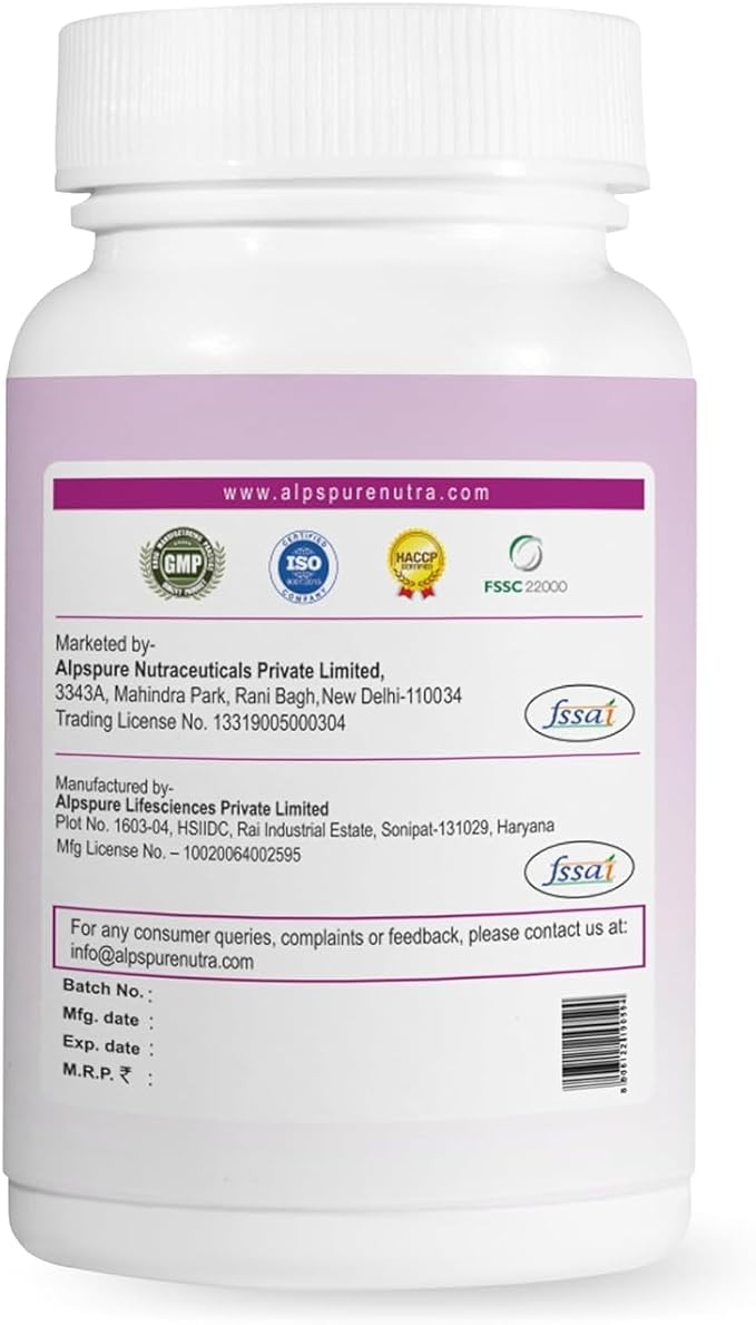 Generic L-Glutathione Tablets with Biotin Vitamin A.C E Alpha Lipoic Acid &amp Grape Seed Extract (30 Tablets) for Healthy and Youthful Glowing Skin for Men and Women Pack of-1