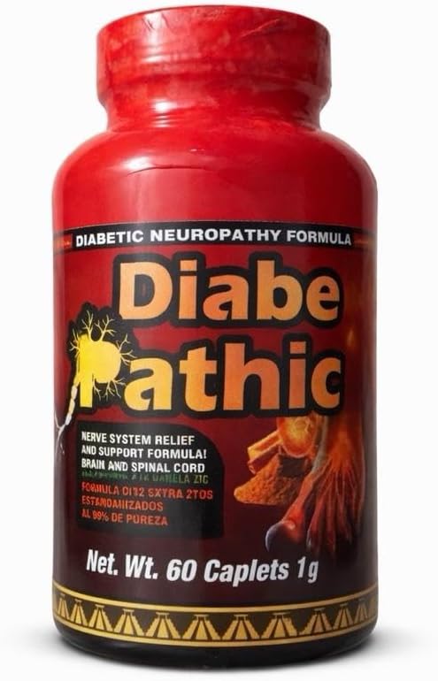 DiabePathic Diabetic Neuropathy Support Supplement Nerve and Circulation Formula 60 Caplets