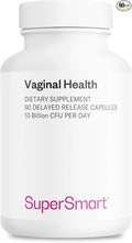 Supersmart - Vaginal Health - Prebiotic &amp Probiotic (with Lactobacillus Acidophilus) - Intimate Hygiene &amp Flora for Women | Non-GMO &amp Gluten Free - 60 DR Capsules