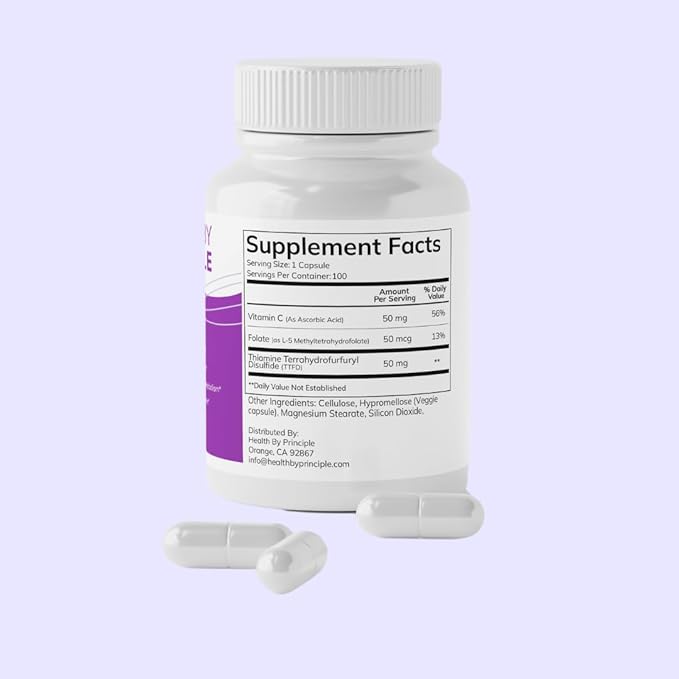 B1 Supplement(TTFD) – Energy Production Cognitive HealthDigestion Support – 100 Capsules