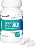 SoulLife Rebuild -Calcium Mineral Complex with Magnesium - Made with Lithothamnium Calcareum Seaweed - Plant-Based Daily Vitamins for Joint Support Supplement - 120 Vegetarian Capsules