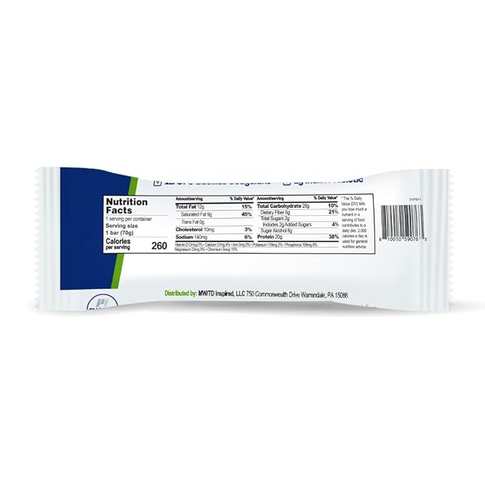 Performance Inspired Nutrition Protein Bar 2.0 Mixed Box – 12 Bars (4 Chocolate 4 Peanut Butter 4 Birthday Cake) – 20G Protein 6G Fiber 4G MCTs 1 Billion CFU Probiotics – Gluten-Free