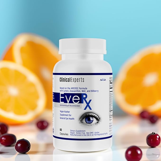 Navan EyeRx (Updated CataRx) Antioxidant AREDS2 Eye Vitamins &amp Minerals Supplement for General Eye Health by Clinical Experts - Lutein Zeaxanthin NAC Bilberry Zinc Vitamin C - Kosher Certifie