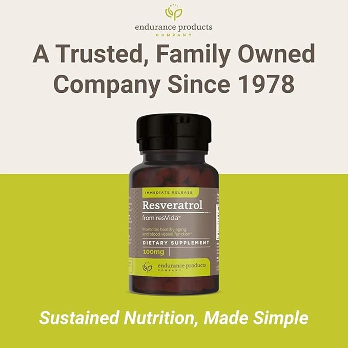 Endurance Products Resveratrol Supplement – Grape Skin Extract and ENDUR-ACIN 250mg Niacin - Extended Release for Optimal Absorption &amp Low-Flush