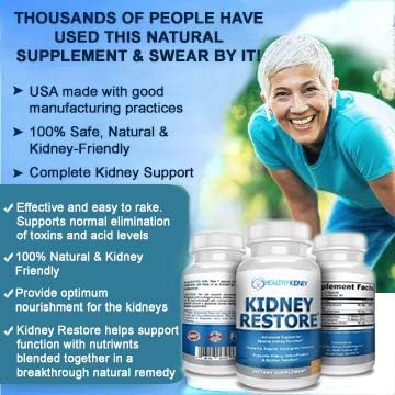 Kidney Restore Kidney Cleanse and Kidney Health Supplement + Kidney-D Supplement