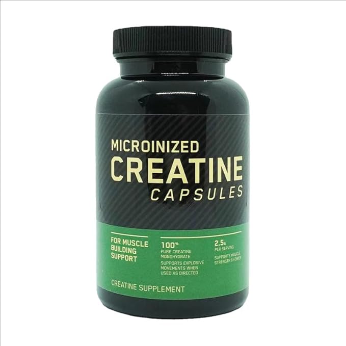 Micronized Creatine Monohydrate Capsules 2.5g 60 Count for Muscle Building Support