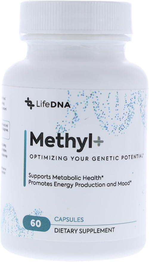 LIFEDNA Methyl + Methylfolate - Methylated Folate Vitamins Active 5-MTHF TMG Optimized Homocysteine Brain Cardiovascular Highly Bioavailable MTHFR Supplement