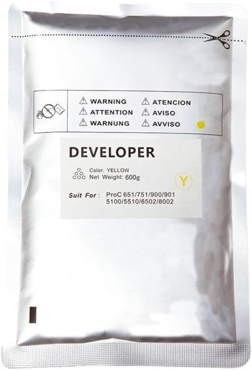 Iron Powder 600g Compatible with MPC6502 MPC8002 Pro C5100S C5110S C651 C751(Yellow)