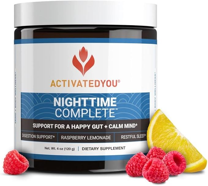 ACTIVATEDYOU Morning Complete Prebiotics Probiotics and Green Superfoods (Citrus Medley) &amp Nighttime Complete Ashwaghanda (Raspberry Lemonade) 30 Servings