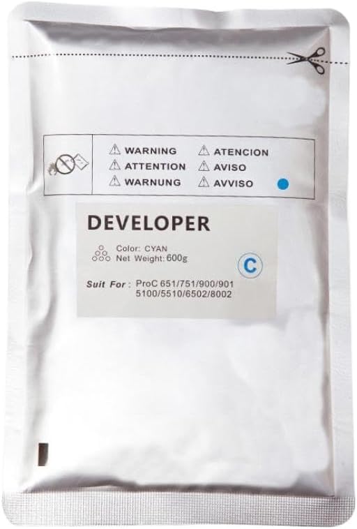 Iron Powder 600g Compatible with MPC6502 MPC8002 Pro C5100S C5110S C651 C751(Cyan)
