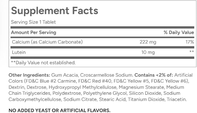 21st Century Lutein 10 mg - 60 Tablets Pack of 5