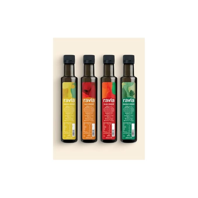 Natural Vinegar 4 Pieces Set 1 lt - (Pineapple Hawthorn Apple Artichoke)