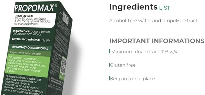 Apis Flora Brazilian Green Bee Propolis High in Flavonoids and Artepillin-C 7 Wax-Free Alcohol Free 30ml (Pack of 2)