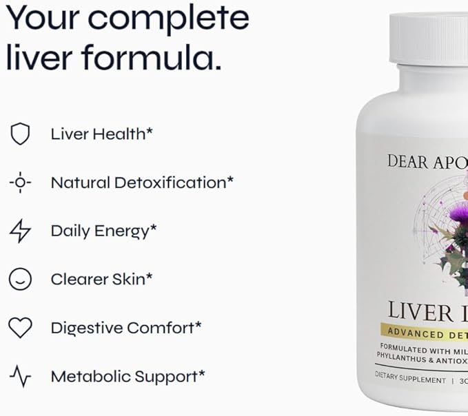 Liver Detox &amp Support Supplement with Milk Thistle 200mg Dandelion Root Artichoke - 22 Ingredient Liver Health Formula with Zinc Choline Turmeric Berberine - 60 Vegan Capsules