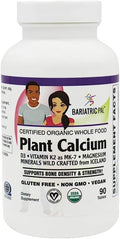 BariatricPal Calcium 1000 mg Tablets with Magnesium D3 and K2 - Certified Organic Whole Food &amp Certified Vegan! (90 Tablets)