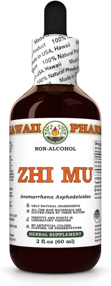 Zhi Mu (Anemarrhena Asphodeloides) Dry Root Glycerite All Natural Vegan Lab Tested Alcohol-Free Liquid Extract - 2 fl.oz