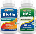 Best Naturals Biotin 10000 mcg &amp NAC 600 mg