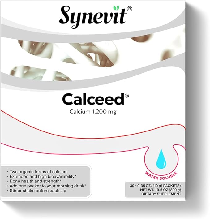 Calceed® Calcium Supplement Powder Packets 1200mg Organic Calcium Supports Healthy Bones &amp Muscle Function | 30 Packets