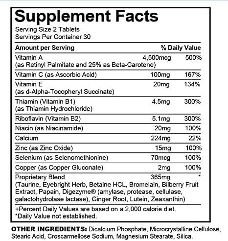 (5 Pack) Esmond Natural: Lutein Complex (Supports Eye Health) GMP Natural Product Assn Certified Made in USA - 300 Tablets
