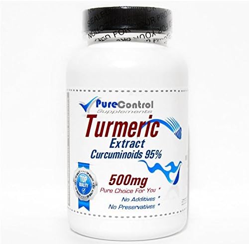 Turmeric Extract 500mg Curcuminoids 95% // 100 Capsules // Pure // by PureControl Supplements