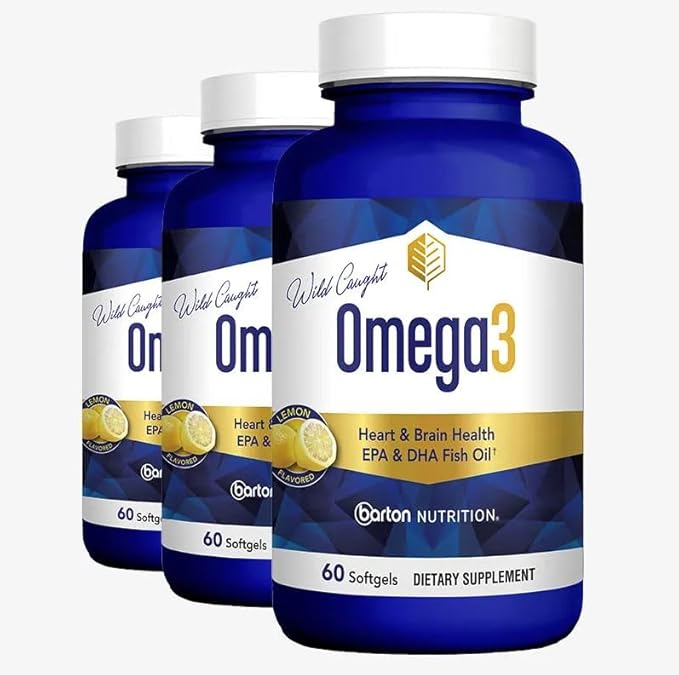 Omega 3 Fish Oil Supplements for Women &amp Men 1200 mg Omega3 Softgels with EPA &amp DHA Fatty Acids for Healthy Skin &amp Joints Eyes Heart &amp Brain Support - Made in USA - 60 Count 1 Mont
