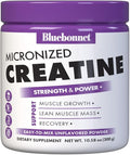 BlueBonnet Nutrition Micronized Creatine Monohydrate 5 g – Supports Lean Muscle Mass* - Non-GMO Vegan Kosher Certified Gluten-Free Soy-Free Milk-Free – Unflavored 10.58 OZ 60 Servings