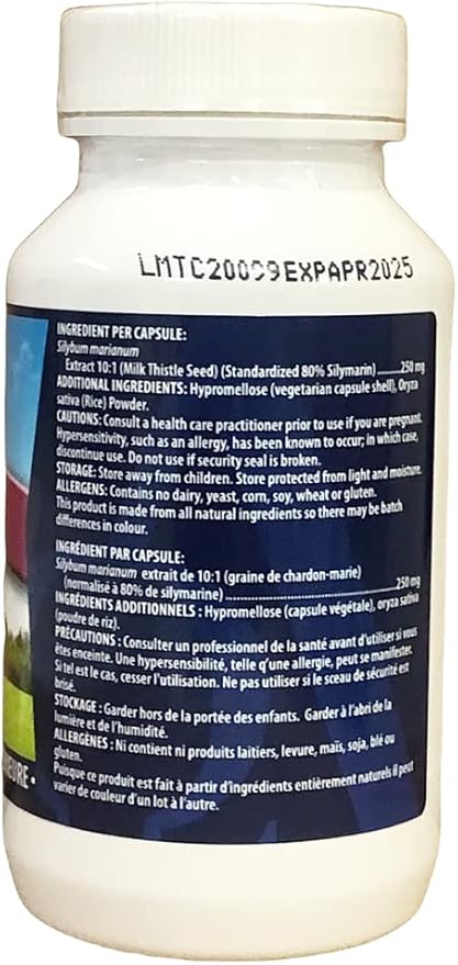Omega Alpha Milk Thistle (Standardized Extract)-Support Healthy Liver Function 60 Veg Capsules