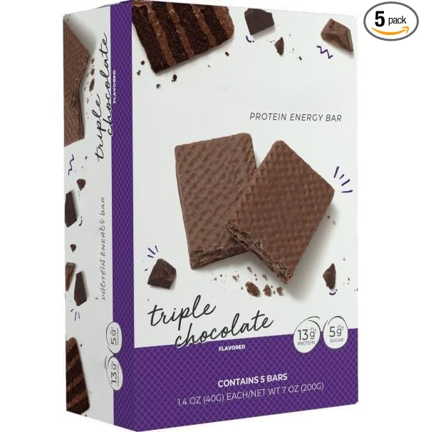 Pawer Crunch Wafer 13g Protein Energy Bar - Triple Chocolate - 5pk