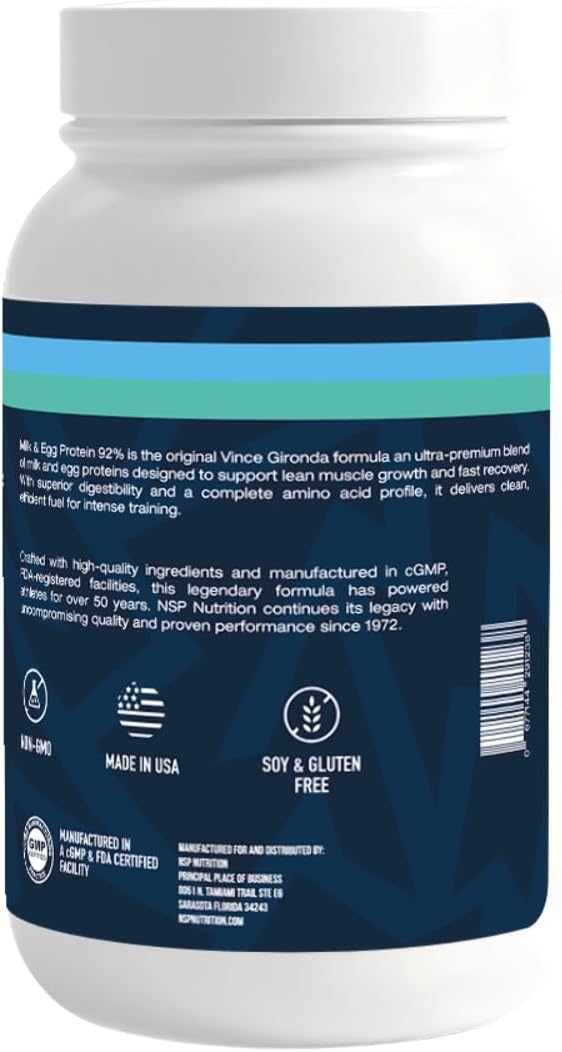 NSP Nutrition Milk &amp Egg Protein Powder | 26g Protein | 28 servings | perfect for sensitive stomachs | no bloating | build muscle | protein for sensitive stomachs German Chocolate Cake