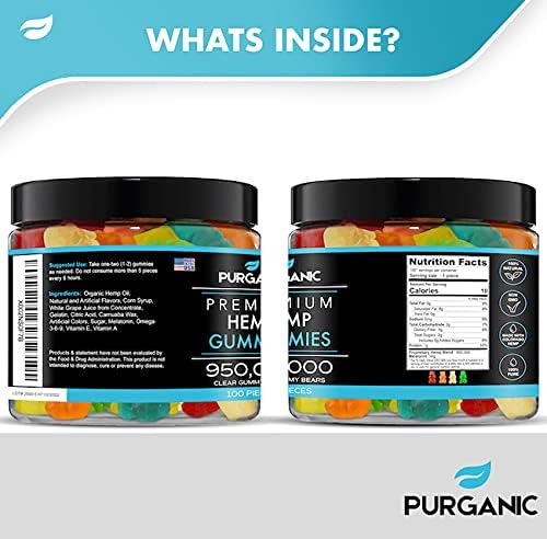 Hemp Gummies – Helps Support Sleep Peace and Relaxation - High Strength and Support All Natural Tasty Fruit Flavors - Made in USA – 100ct