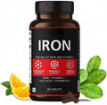 Iron Supplement for Women &amp Men with Vitamin C Folic Acid &amp Vitamin B12 - Iron Tablets Help Support Energy - 60 Veg Tablets