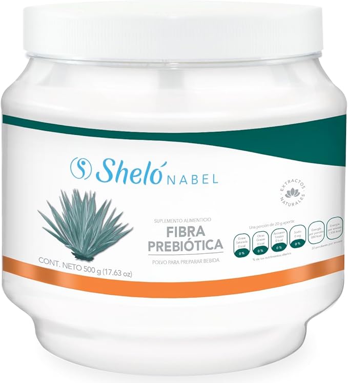 Shelo Nabel Prebiotic Fiber Blue Agave Inulin Powdered Premix 17.63 oz White