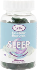 TWINE Sleep Gummies with Melatonin L-Theanine Magnesium Citrate Passionflower Chamomile and Lemon Balm 30pcs-Blueberry Flavor