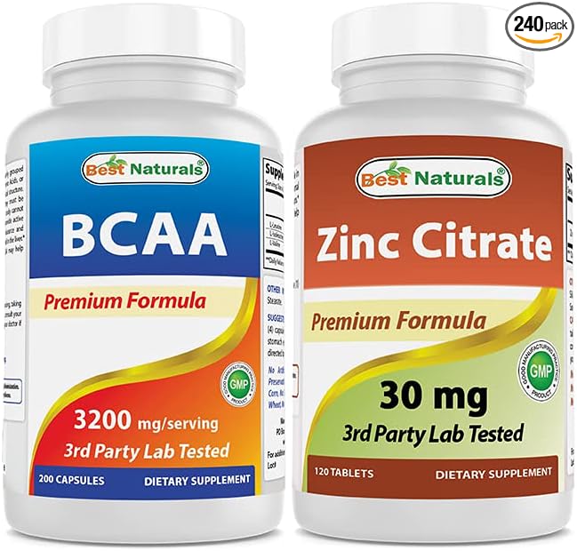 Best Naturals BCAA 3200mg &amp Zinc Citrate 30 mg