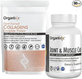 Organixx Clean Sourced Collagens (20 Serv) &amp Joint &amp Muscle Care (60 Caps) Bundle Collagen Protein plus Organic Turmeric Frankincense &amp Myrrh Supports Joint Skin Hair &amp Immune Hea