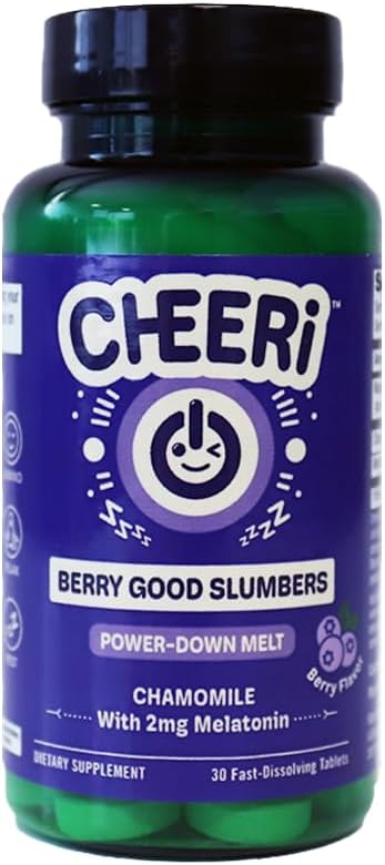 Berry Good Slumbers Melt Sleep Support Supplement with Melatonin Magnesium and Chamomile