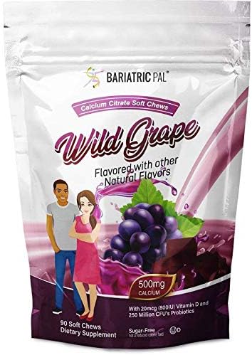 BariatricPal Duodenal Switch Complete 30-Day Supply Vitamin Pack (Capsule with 45mg Iron Calcium Citrate Soft Chews with Probiotics - Wild Grape)