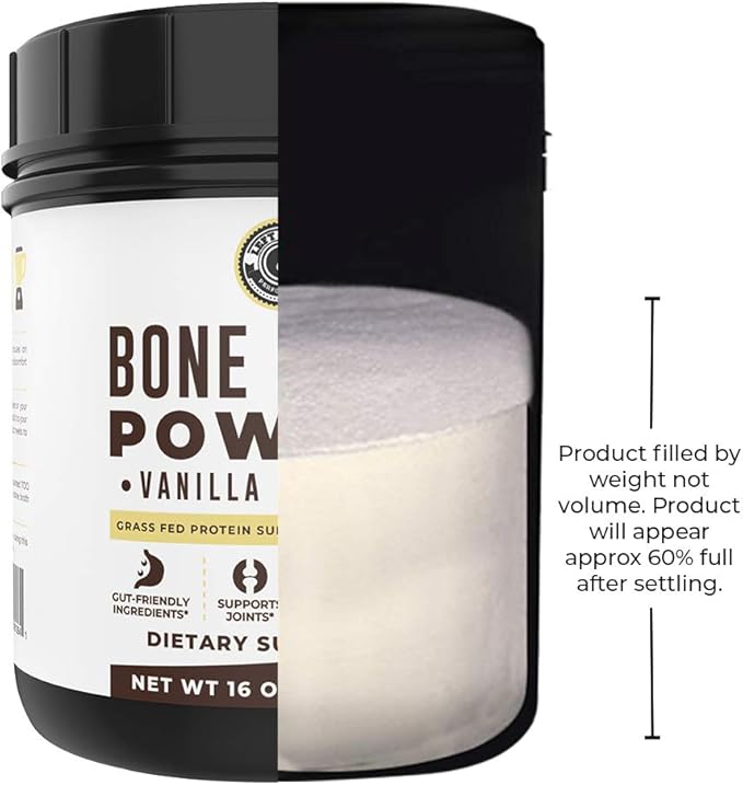 Left Coast Performance Vanilla Bone Broth and Multi Collagen Powder for Joint Hair Skin and Nails Support